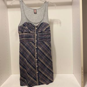 Vintage free people plaid mini dress